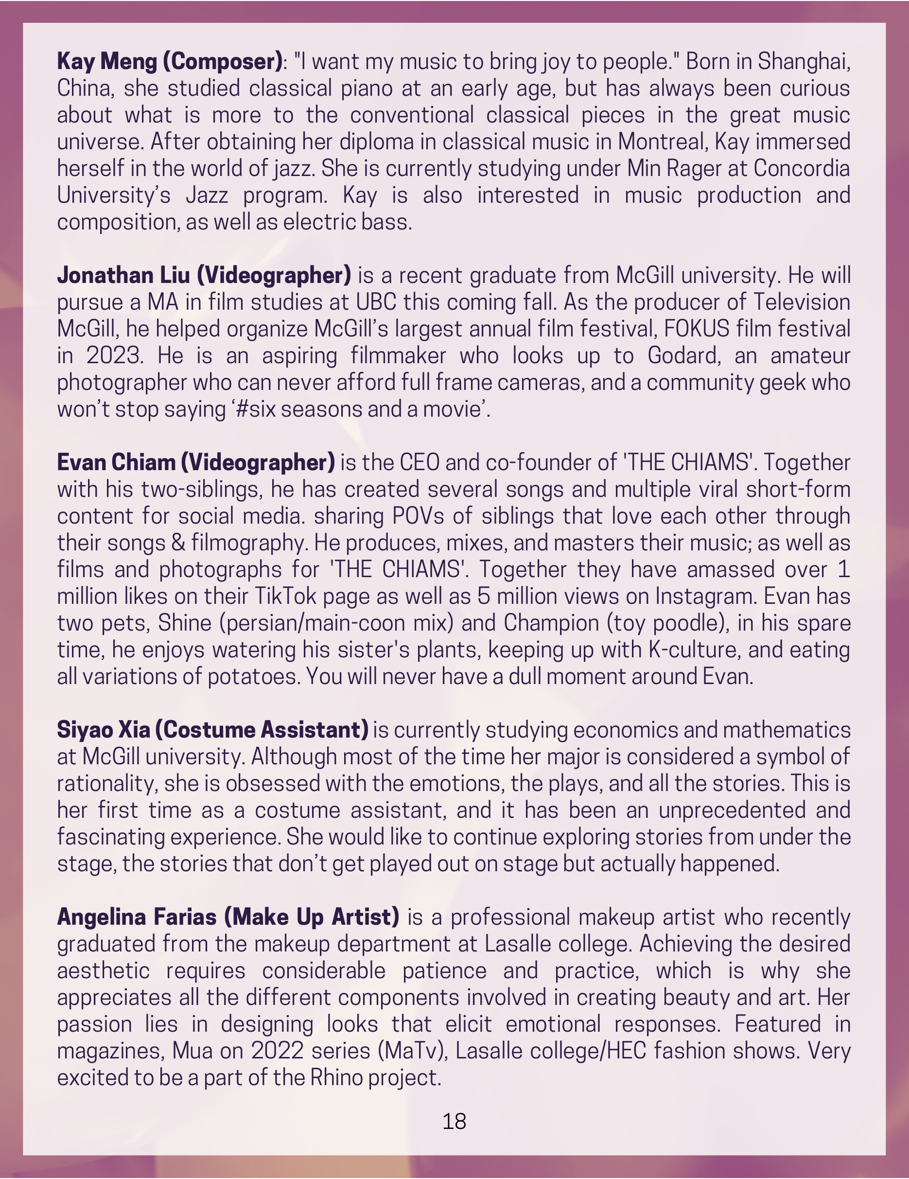 Rhinoceros in Love programme page 19